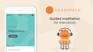 Headspace app with tagline "Guided meditation for everybody"