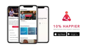10% Happier app with screens on iPhone