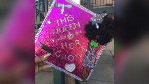 this queen has her crown graduation cap design