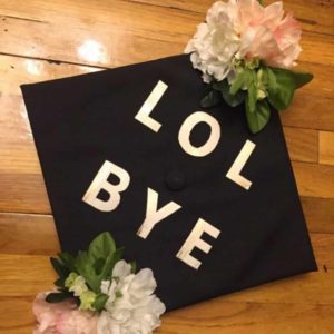lol bye graduation cap design